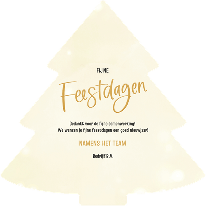 Moderne zakelijke kerstboom kaart kerstballen fotocollage Achterkant