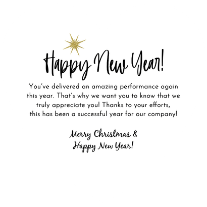 Nieuwjaarskaart hartvorm vuurwerk goud warm wishes 2026 Achterkant