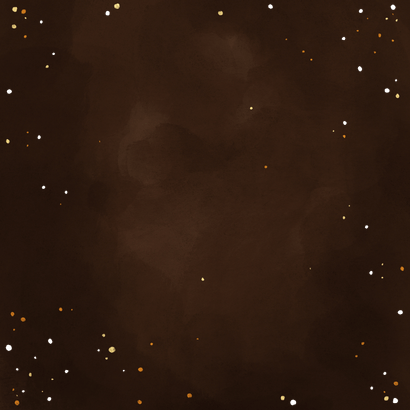 Nieuwjaarskaart hert met roodborstje in sprankelend bos Achterkant