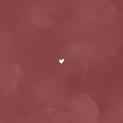 Roze waterverf geboortekaartje met goud roze Achterkant