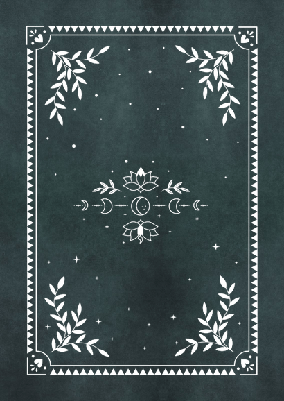 Stijlvol trendy geboortekaartje jongen met maan en zon  Achterkant