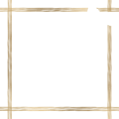 Stijlvolle kerstkaart strikken lint goud foto logo Achterkant