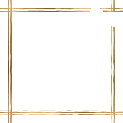 Stijlvolle nieuwjaarskaart linten strik lijntekening goud Achterkant