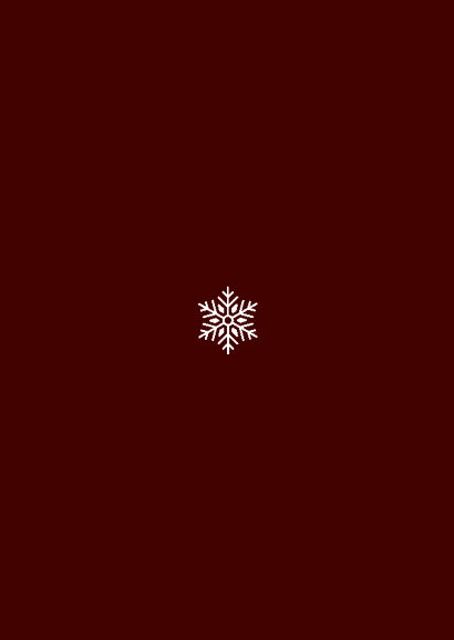 Stijlvolle rode zakelijke kerstkaart sneeuwvlokken sterren Achterkant