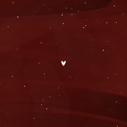 Stijlvolle save the date kaart met gouden spetters verf rood Achterkant