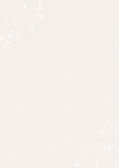 Stijlvolle uitnodiging 21 diner met koperfolie en 2005 Achterkant