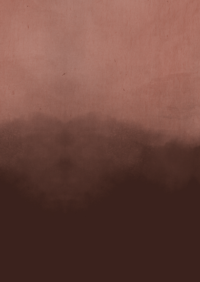 Stoer geboortekaartje met roze waterverf en koperfolie Achterkant