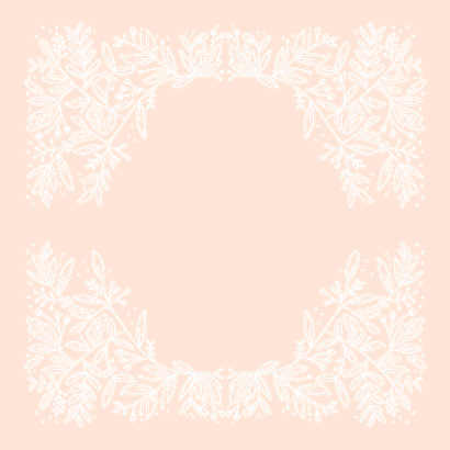 Trouwkaart botanische bloemen stijlvol Achterkant