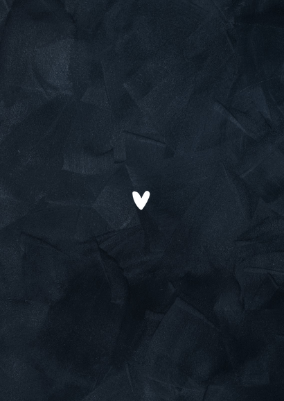 Trouwkaart 'we say yes' donkerblauw met goud stijlvol Achterkant