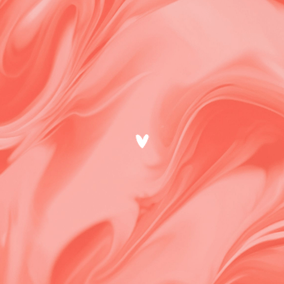 Trouwkaartje uitnodiging satijn roze met grote namen goud Achterkant