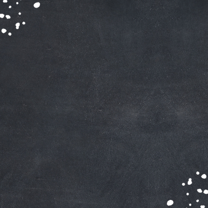 Uitnodiging 1966 met foto's en gouden spetters Achterkant