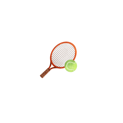 Uitnodiging kinderfeestje tennis ballonnen confetti Achterkant