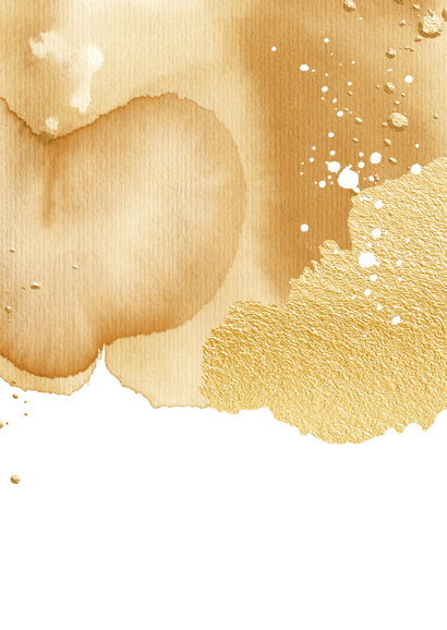 Uitnodiging verjaardag 75 jaar champagne waterverf foto Achterkant