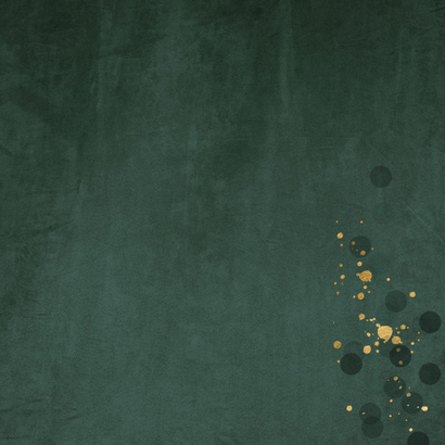 Uitnodiging verjaardag 75 jaar velvet goudfolie confetti Achterkant