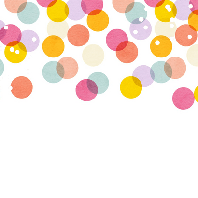 Uitnodiging verjaardagsfeest kleurrijke confetti foto's goud Achterkant