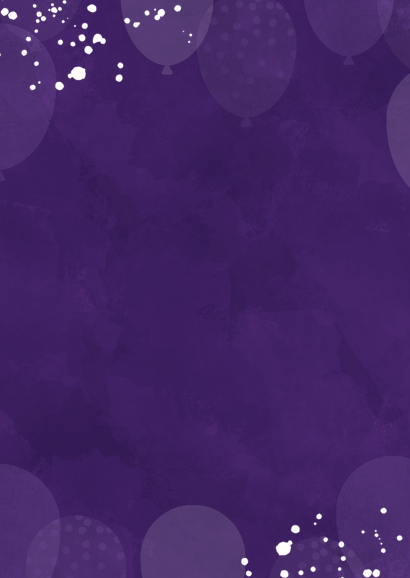 Uitnodiging wijn holografisch spetters paars foto Achterkant