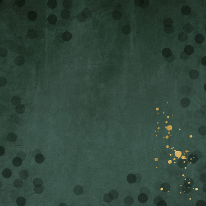 Uitnodigingskaart verjaardag 80 velvet confetti goudfolie Achterkant