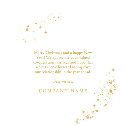 Zakelijke kerstbal kerstkaart Engels met groene waterverf Achterkant