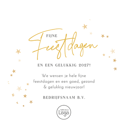 Zakelijke kerstkaart in kerstbal vorm met eigen foto Achterkant