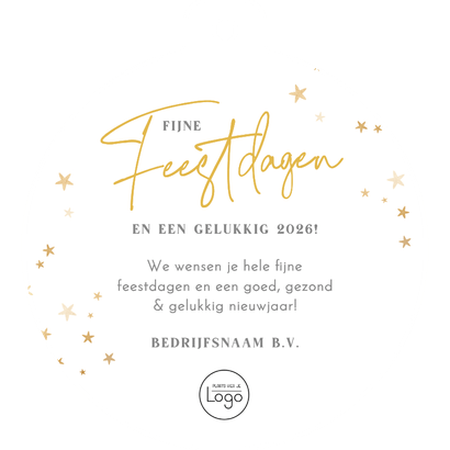 Zakelijke kerstkaart in kerstbal vorm met eigen foto Achterkant