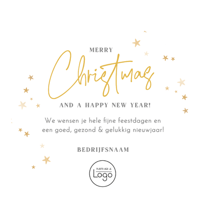 Zakelijke kerstkaart met grote foto - kaart in kerstbal vorm Achterkant