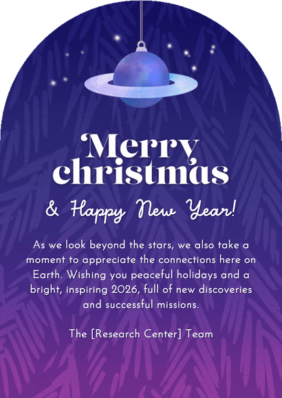 Zakelijke kerstkaart ruimtevaart ufo kerstbal Achterkant