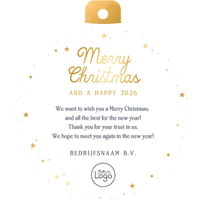 Zakelijke kerstkaart wereldbol kerstwens in diverse talen Achterkant