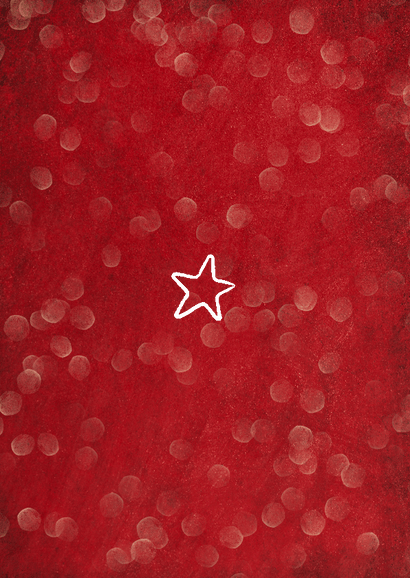 Zakelijke rode kerstkaart met fotocollage in kerstboom vorm Achterkant