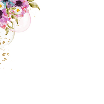 Zomerse uitnodigingskaart tuinfeest bloemen watercolor foto  Achterkant