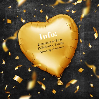 1 jaar getrouwd uitnodiging jubileum ballonnen confetti 2