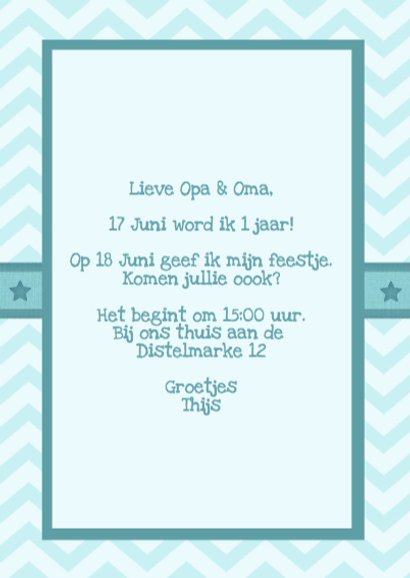 12 maanden Kaart - Jongen 3