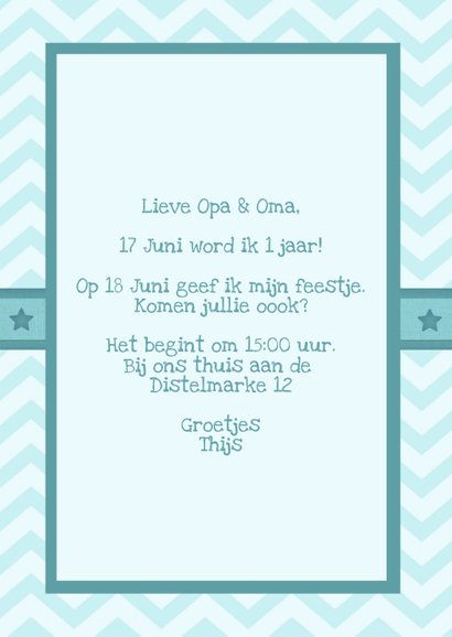12 maanden Kaart - Jongen 3