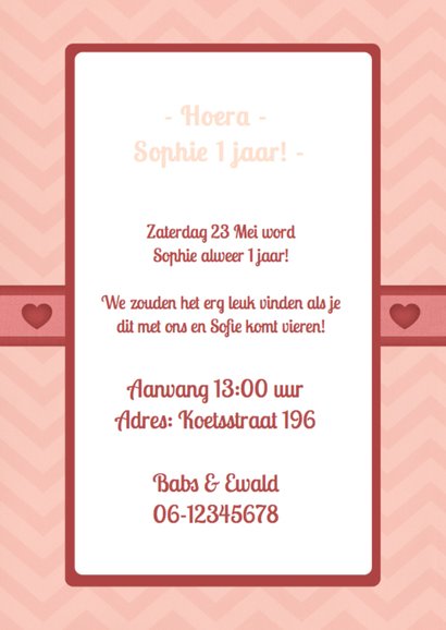 12 Maanden Kaart - Meisje 3