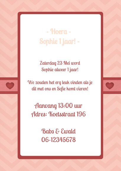 12 Maanden Kaart - Meisje 3