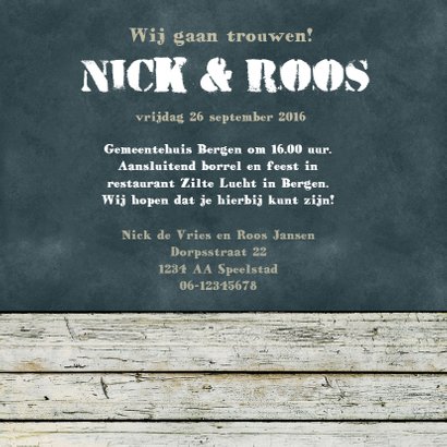 14220 Trouwkaart Eigen foto 3