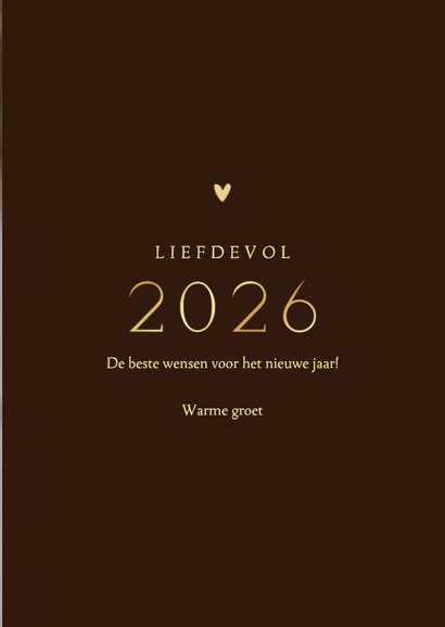 2026 Nieuwjaarskaart grote foto transparant met goudfolie 3