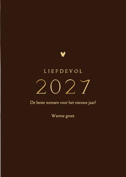 2027 Nieuwjaarskaart grote foto transparant met goudfolie 3