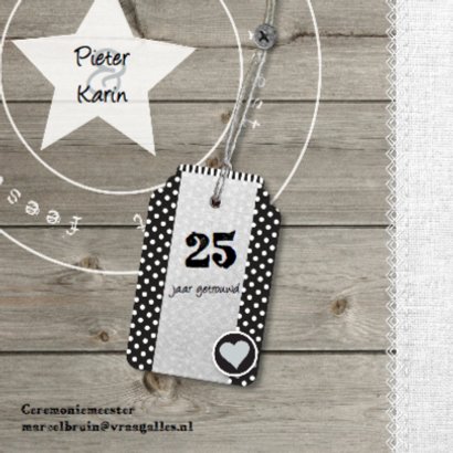 25 jarig foto huwelijksjubileum hout design 2