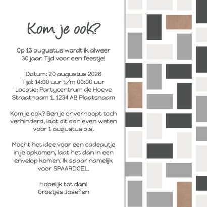 3hoek Uitnodiging feest ZW - DH 3