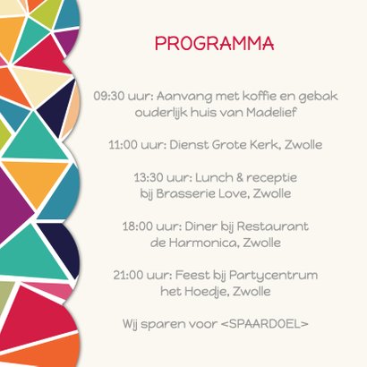 3hoek uitnodiging kleur - DH 2