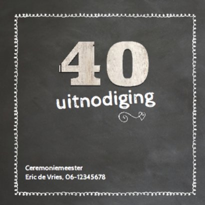 40 jaar getrouwd - hout krijtbord 2