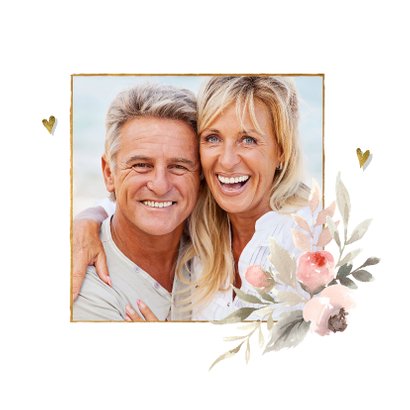40 jaar getrouwd pastel watercolor bloemen 2