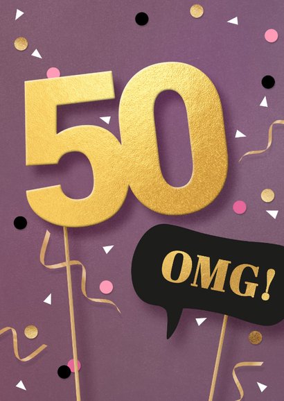 50 jaar verjaardagskaart Sarah vrouw 2