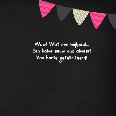 50 Zigzag en vlaggen roze 3