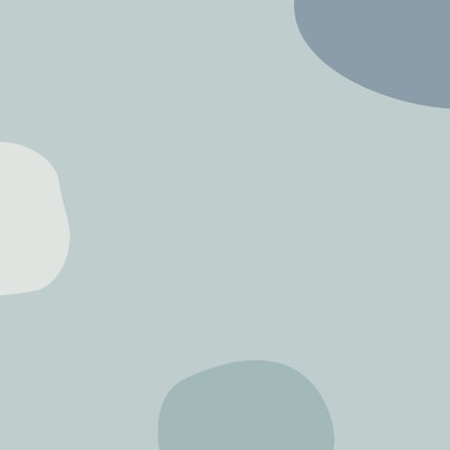 Abstract geboortekaartje voor een jongen in blauwe kleuren Achterkant