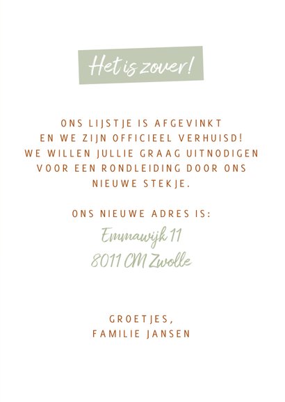 Adreswijziging verhuischecklist 3