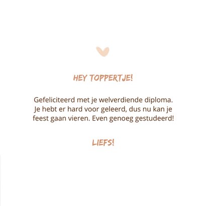 Algemene felicitatiekaart voor geslaagden met egel 3