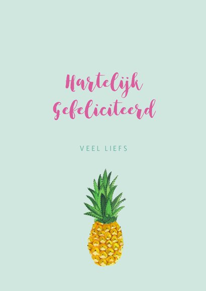 Ananas verjaardag vrolijk  3