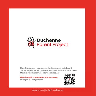 Ansichtkaart Duchenne Parent Project klavertje vier 2