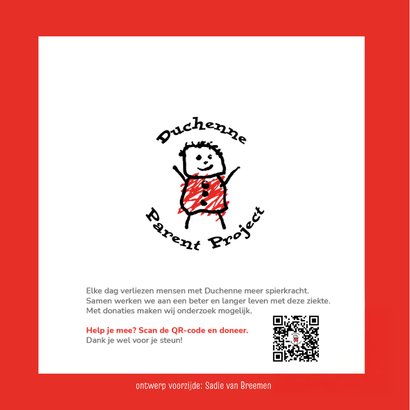Ansichtkaart Duchenne Parent Project klavertje vier 2